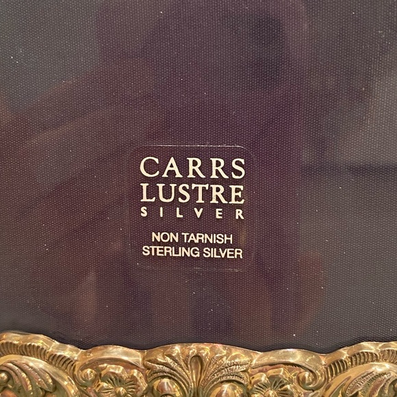 Vintage Carrs Lustre Sterling Silver Ornate 4x6 Picture Frame - Picture 6 of 12